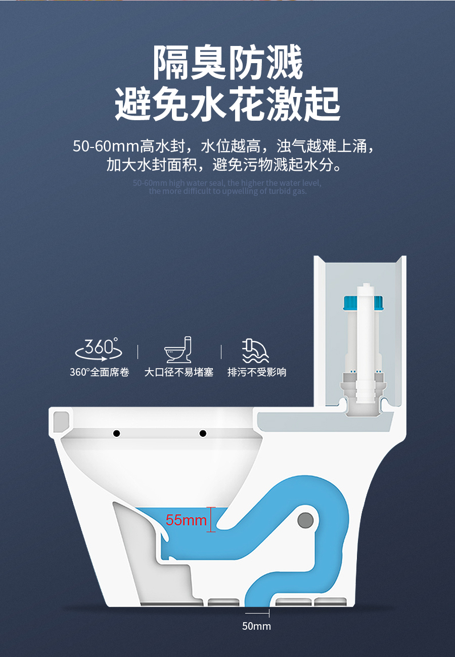 GOHGOH馬桶 陶瓷坐便器 防臭靜音虹吸式K-68